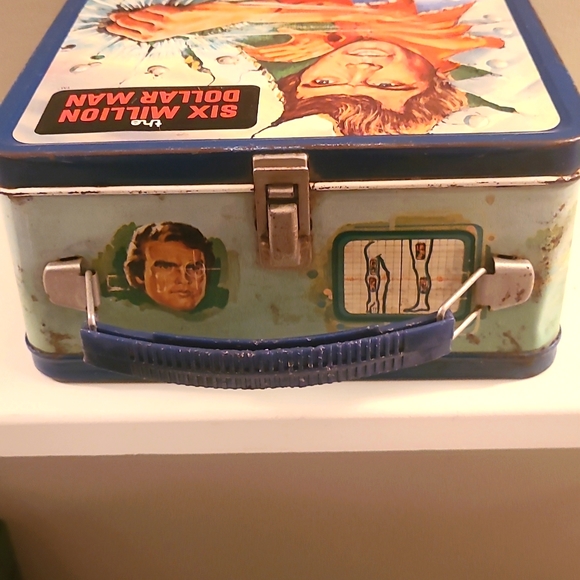 Vintage- Alladin 1978- Six Million Dollar Man Lunch Box with Thermos - Picture 7 of 16